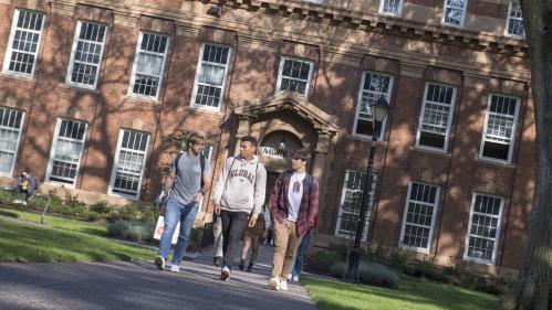 Students walk outside Murray hall