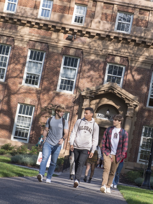 Students walk outside Murray hall